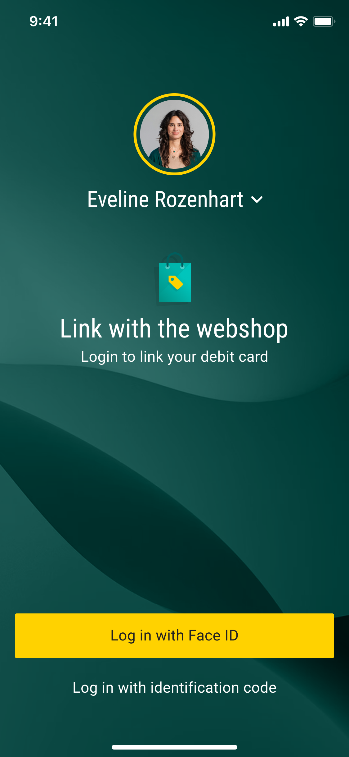 How to link your debit card screen 1