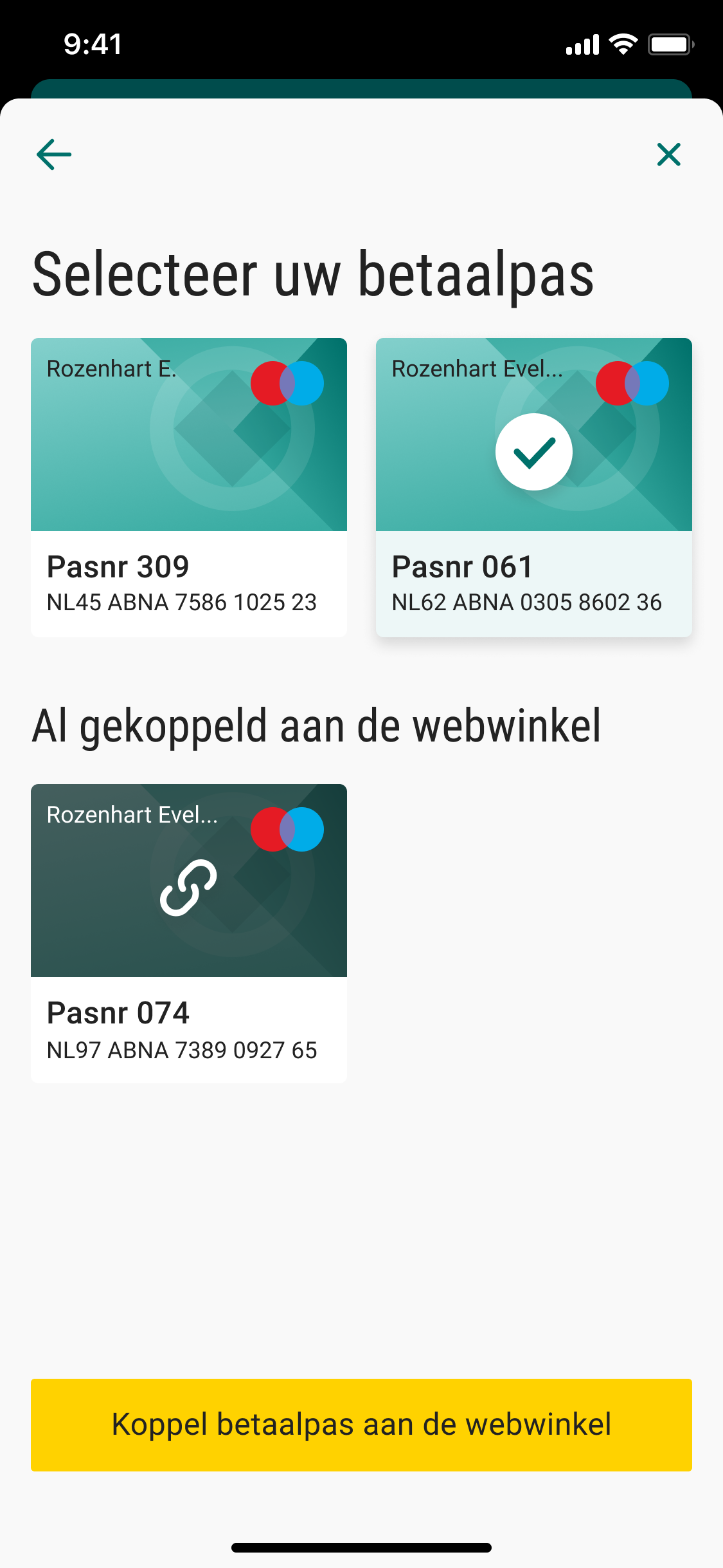 Stap 4 ABN AMRO app koppelen